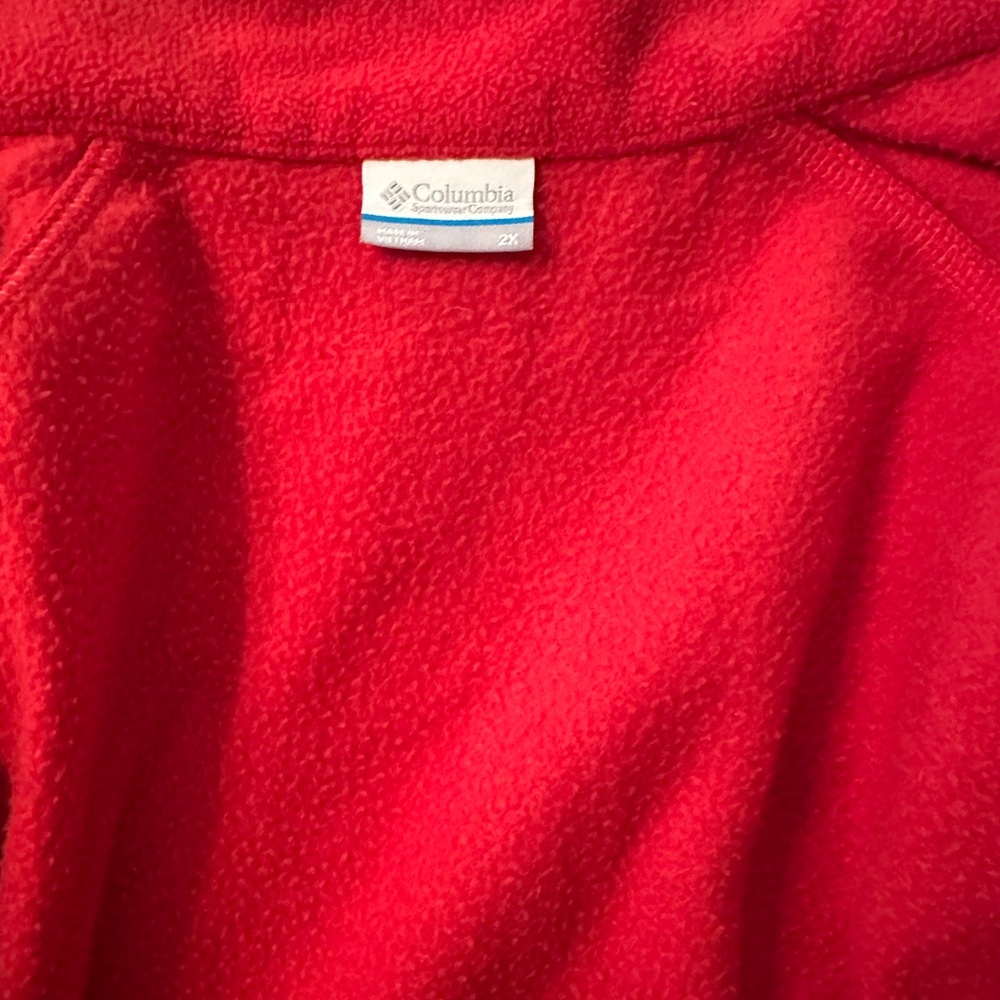 Columbia Vibrant Red Fleece Pullover